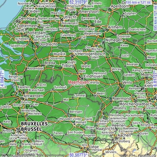 Topographic map of Meerhoven