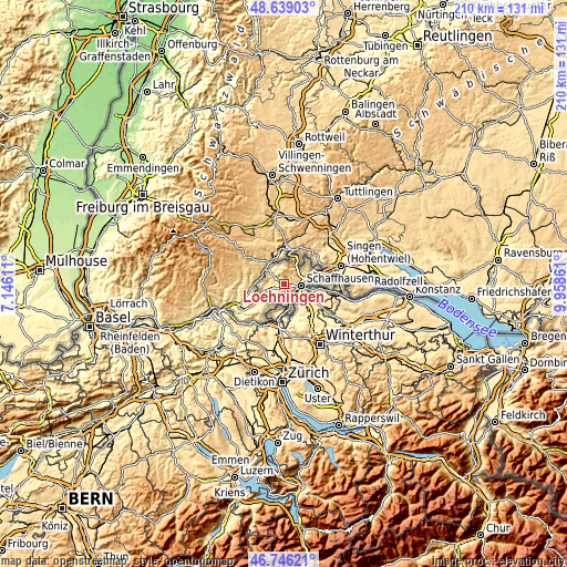 Topographic map of Löhningen