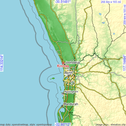 Topographic map of Kinross