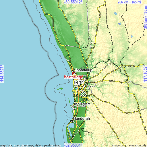 Topographic map of Heathridge