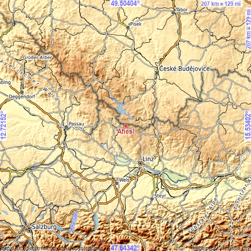 Topographic map of Afiesl