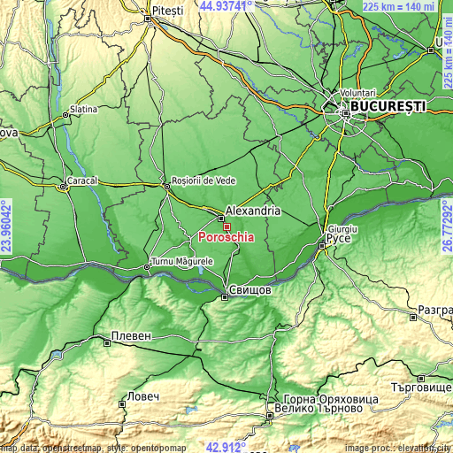 Topographic map of Poroschia