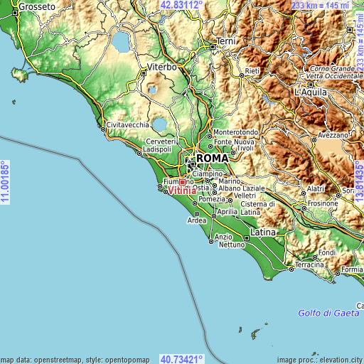 Topographic map of Vitinia