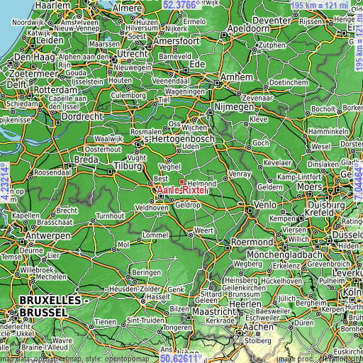 Topographic map of Aarle-Rixtel