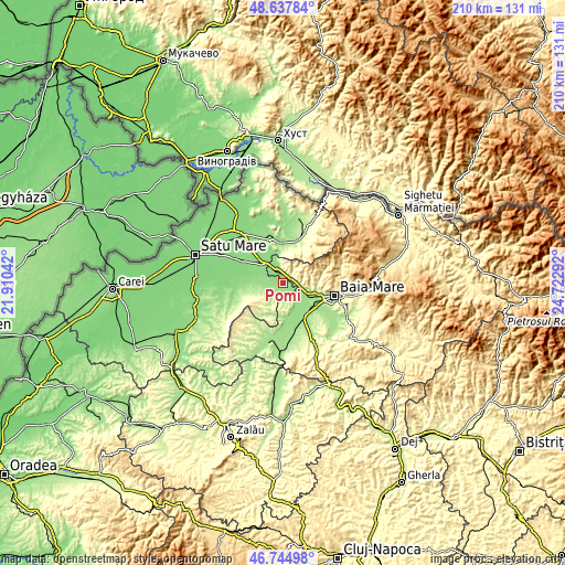 Topographic map of Pomi