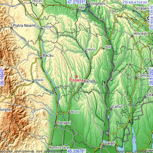 Topographic map of Pogana