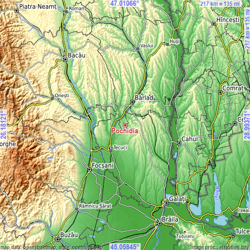 Topographic map of Pochidia