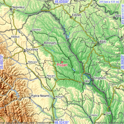 Topographic map of Plugari