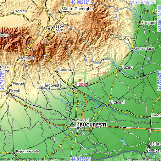 Topographic map of Plopu