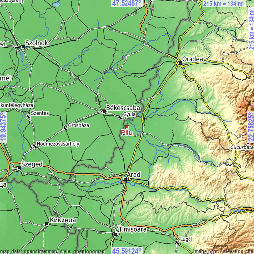 Topographic map of Pilu