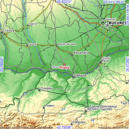 Topographic map of Piatra