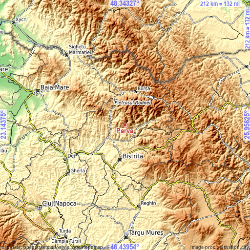 Topographic map of Parva