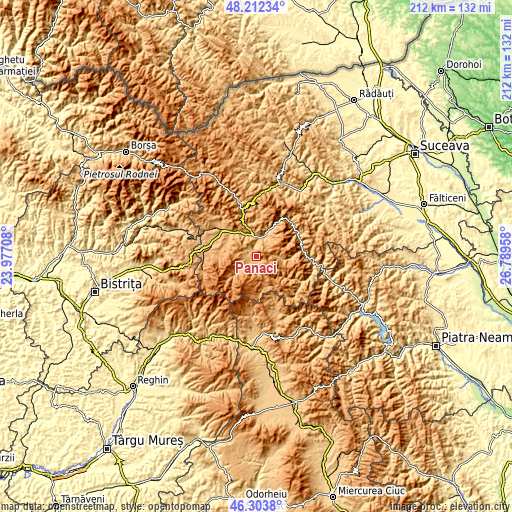 Topographic map of Panaci