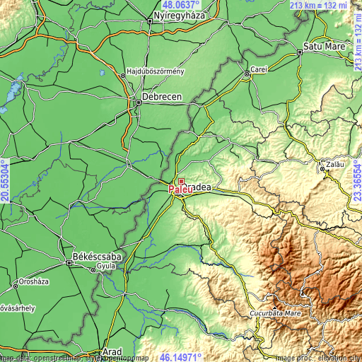 Topographic map of Paleu