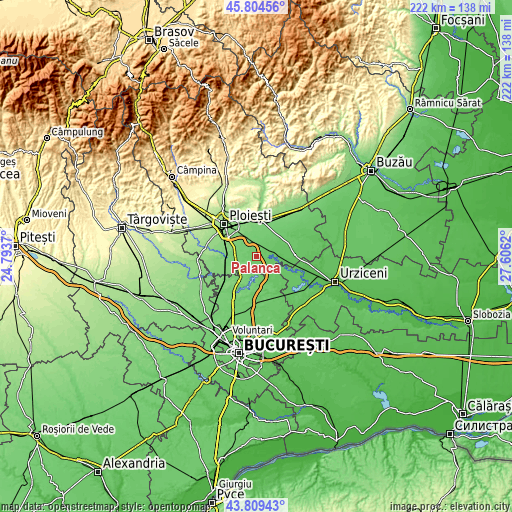 Topographic map of Palanca