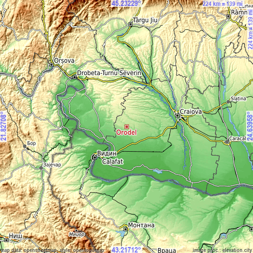 Topographic map of Orodel