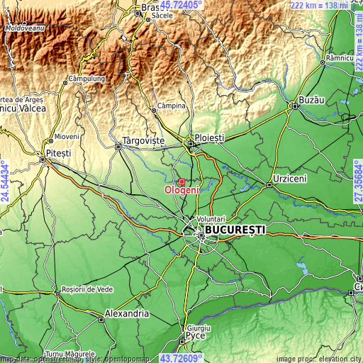 Topographic map of Ologeni