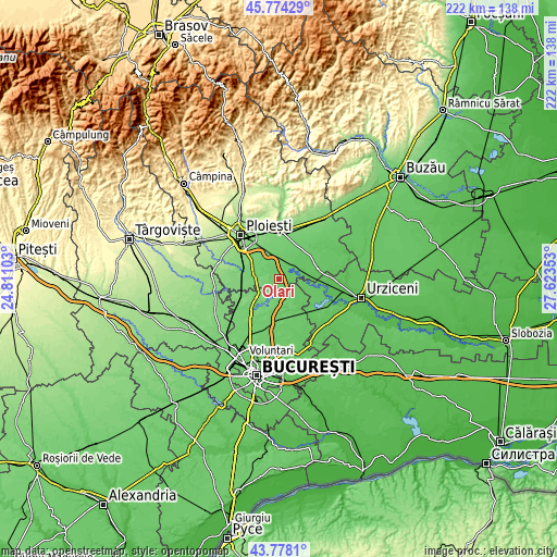 Topographic map of Olari