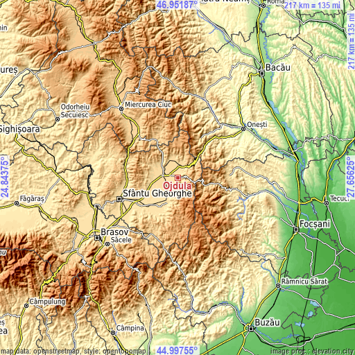 Topographic map of Ojdula