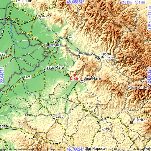 Topographic map of Nistru