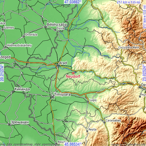 Topographic map of Neudorf