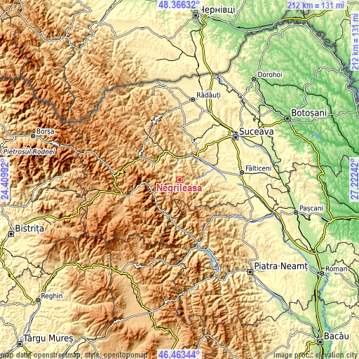 Topographic map of Negrileasa