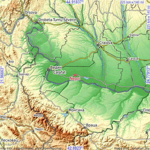 Topographic map of Negoi
