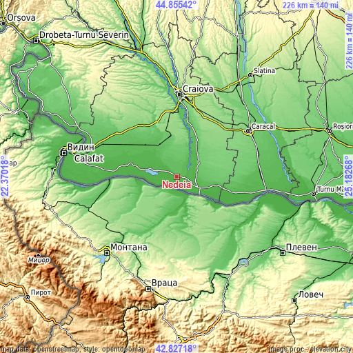 Topographic map of Nedeia