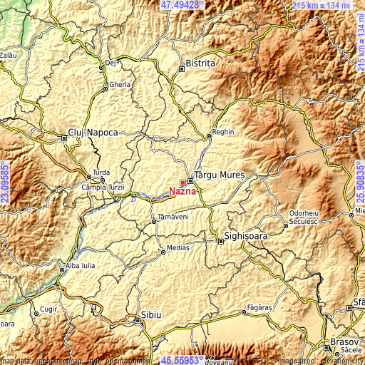 Topographic map of Nazna