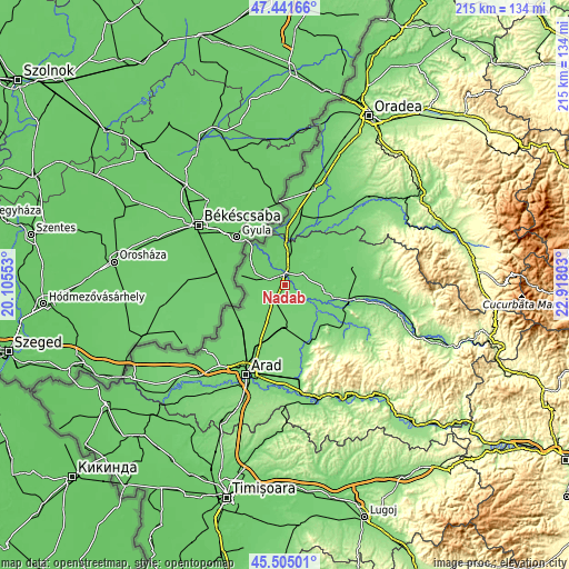 Topographic map of Nadab