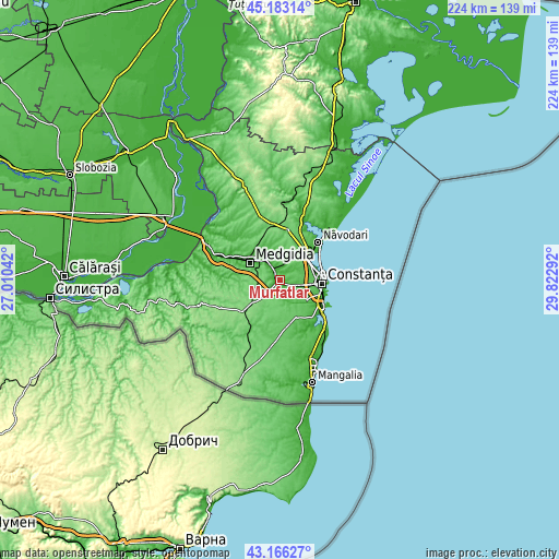 Topographic map of Murfatlar