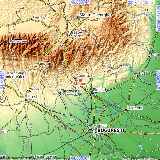 Topographic map of Mislea