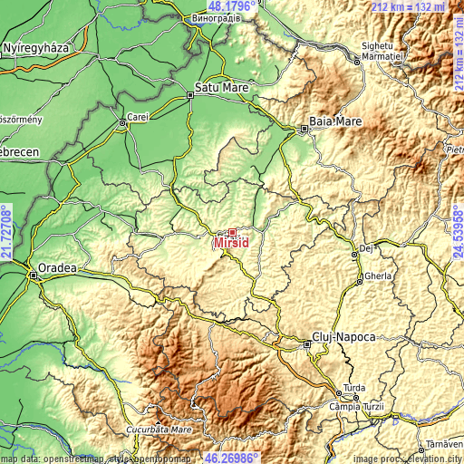 Topographic map of Mirşid