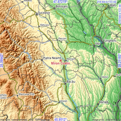 Topographic map of Miron Costin