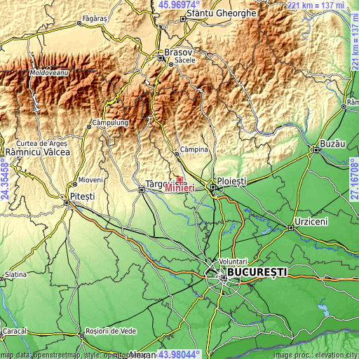 Topographic map of Minieri