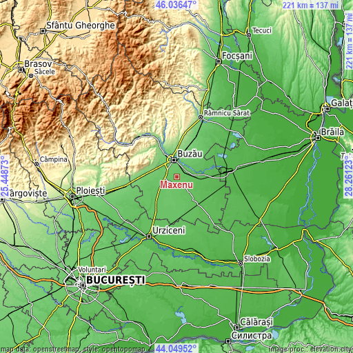 Topographic map of Maxenu