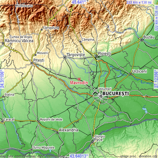 Topographic map of Mavrodin