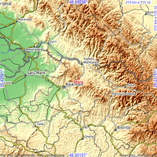 Topographic map of Mara