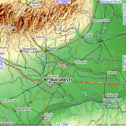 Topographic map of Maia