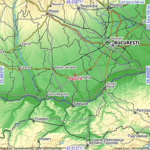 Topographic map of Măgura