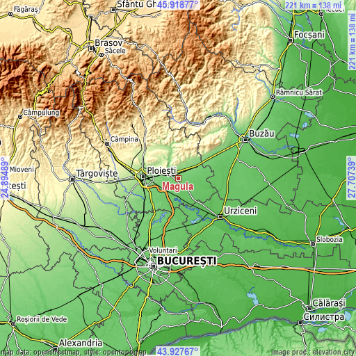 Topographic map of Magula