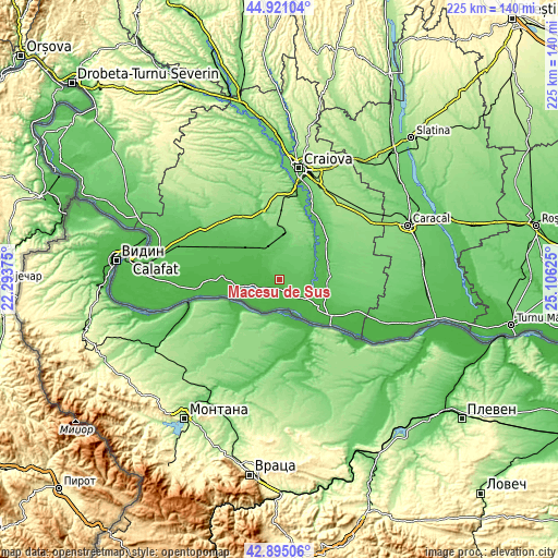 Topographic map of Măceşu de Sus