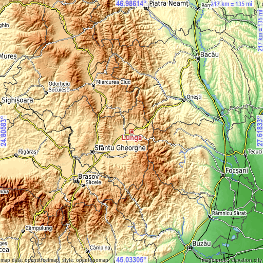 Topographic map of Lunga