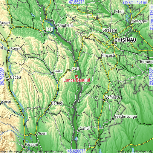 Topographic map of Lunca Banului