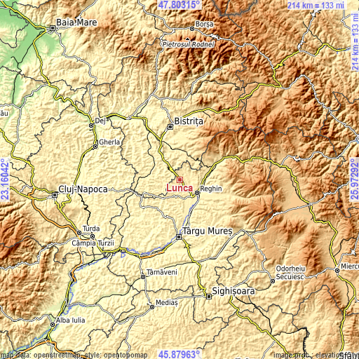 Topographic map of Lunca