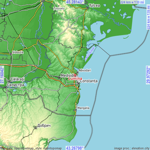 Topographic map of Lumina