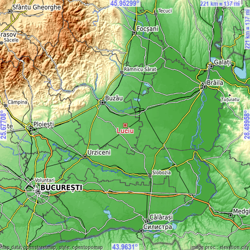 Topographic map of Luciu