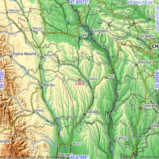 Topographic map of Laza