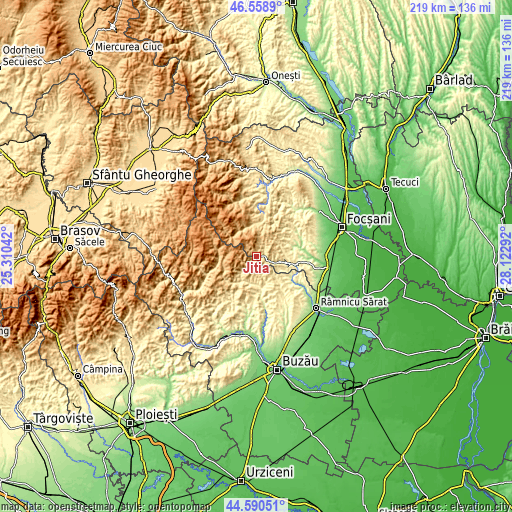 Topographic map of Jitia