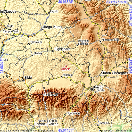 Topographic map of Jibert